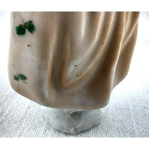 Colonial Woman With Instrument Vintage Occupied Japan HandPainted Ceramic 4.5 In - Picture 4 of 11